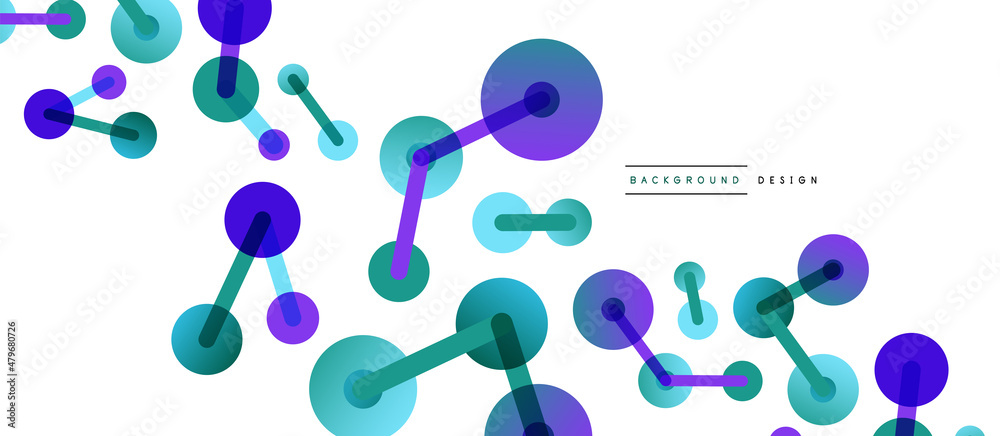 Line points connections geometric abstract background. Circles connected by lines. Trendy techno business template for wallpaper, banner, background or landing Line points connections geometric abstract background. Circles connected by lines. Trendy techno business template for wallpaper, banner, background or landing