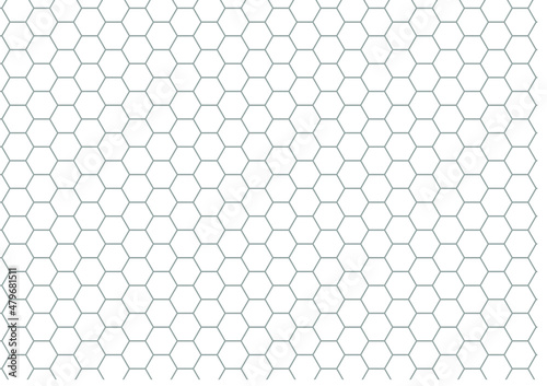 Hexagon seamless pattern. Geometric ornamental vector. Elegant grey hexagon vintage design. Pattern in swatches.