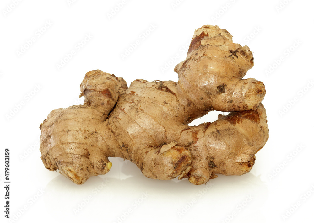 Fresh ginger isolated on white background