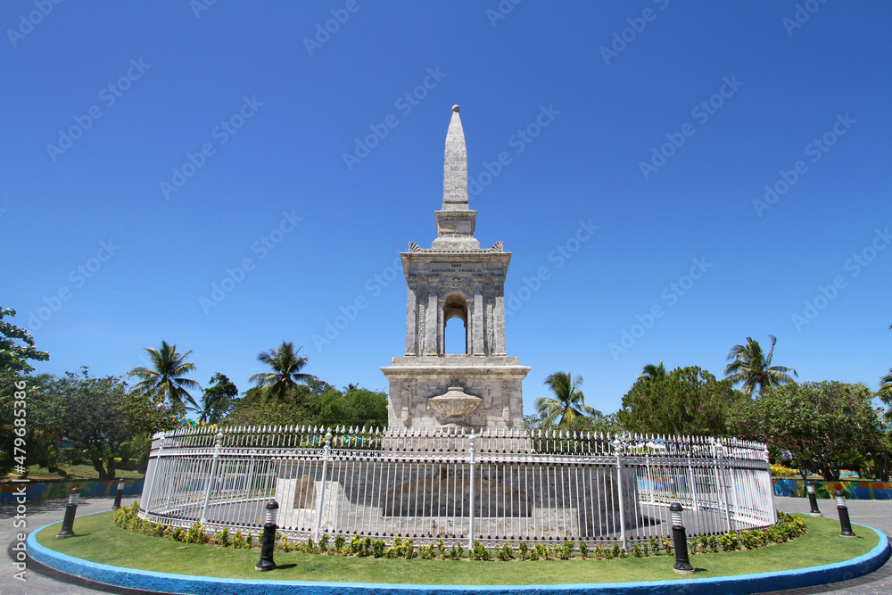 Magellan Monument of Mactan Shrine in Lapu-Lapu City, Cebu, Philippines