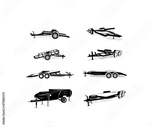 a set of assorted trailer logo