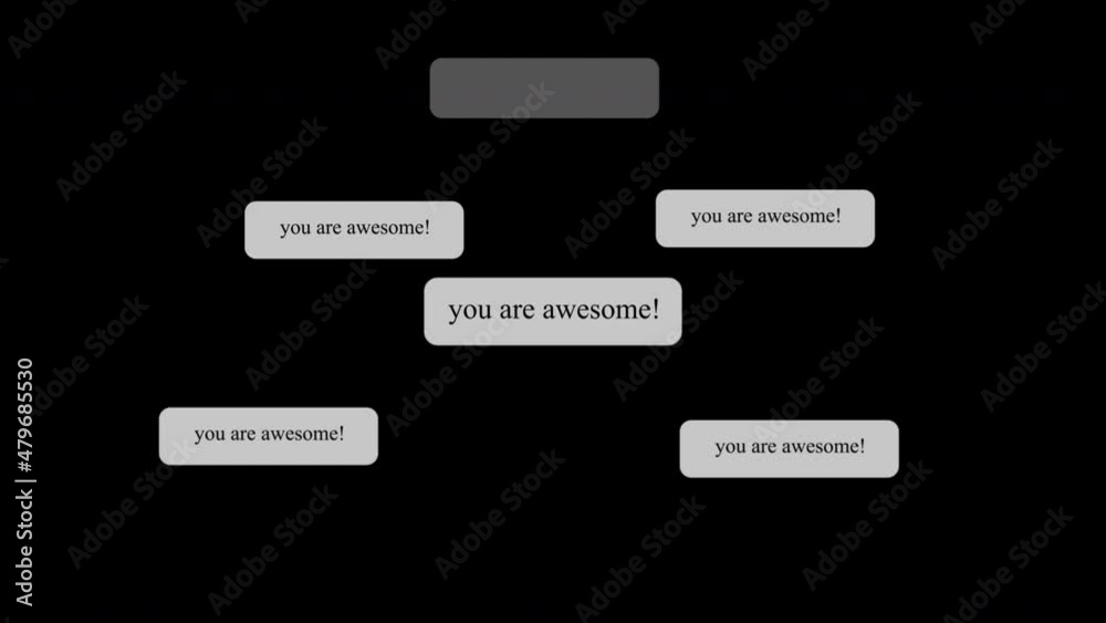 Comments messages notification Pop up you are awesome multiple comments coming up on black screen social media comments Comments messages notification Pop up you are awesome multiple comments coming up on black screen social media comments