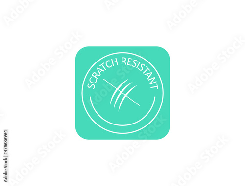 scratch resistant icon vector illustration