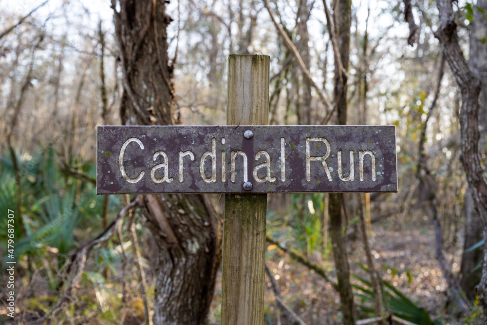 Cardinal Run Trail Sign