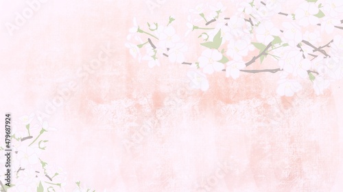 watercolor background with flowers © 1110