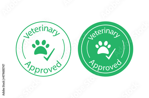 veterinary-approved logo vector illustration 