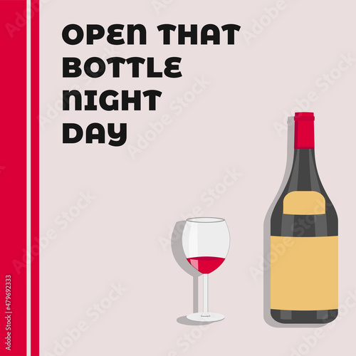 open that bottle night day vector