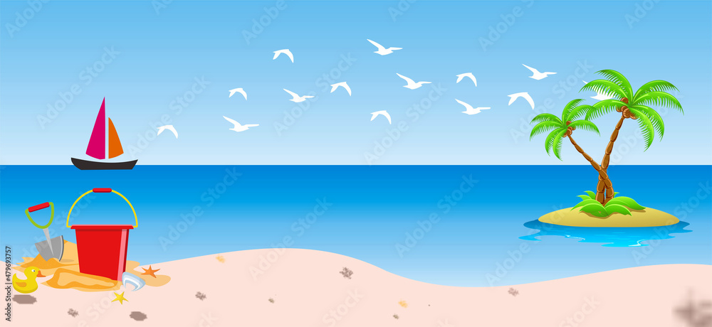 Beach Background Vector