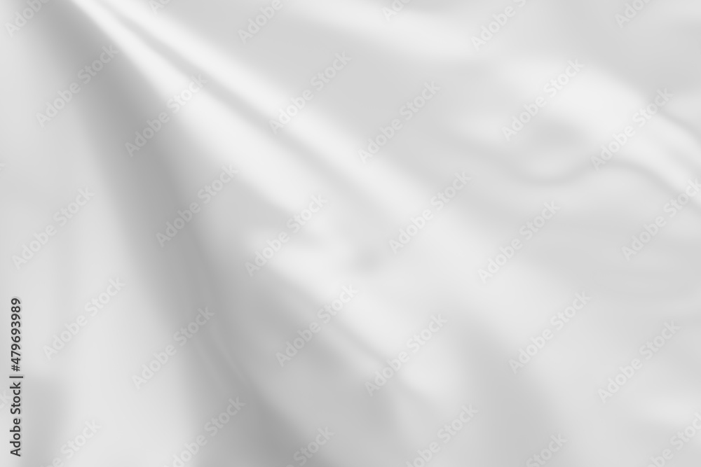 White clean cloth background. 3D rendering.