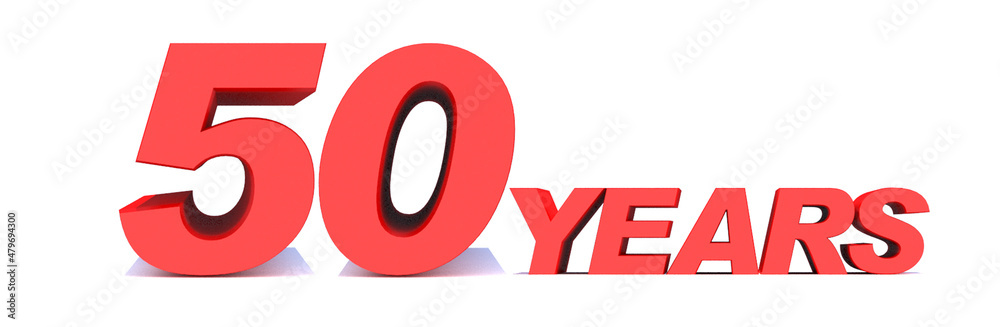 50 YEARS word on white background. 3d illustration 50 YEARS word on white background. 3d illustration