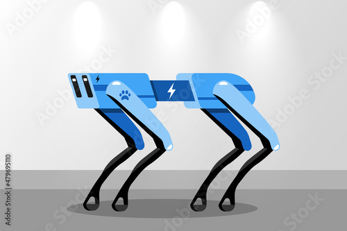 Robotic dog future dog illustration