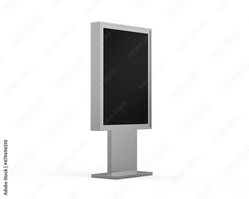 WiFi network multi touch floor standing LCD ad display digital signage display touch monitor. 3d render illustration. WiFi network multi touch floor standing LCD ad display digital signage display touch monitor. 3d render illustration.