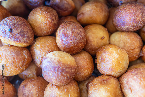 Pile of Nigerian Puff Puff served at party