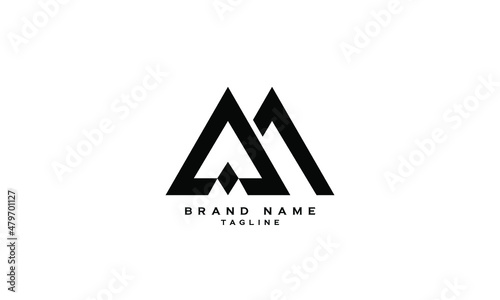 AM, MA, AA, CA, AC, Abstract initial monogram letter alphabet logo design