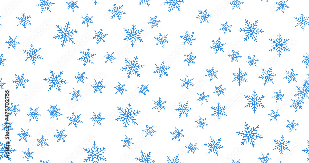 Snowflakes vector seamless pattern. Ornament can be used for gift wrapping paper, pattern fills, web page background, surface textures and fabrics. Snowflakes vector seamless pattern. Ornament can be used for gift wrapping paper, pattern fills, web page background, surface textures and fabrics.
