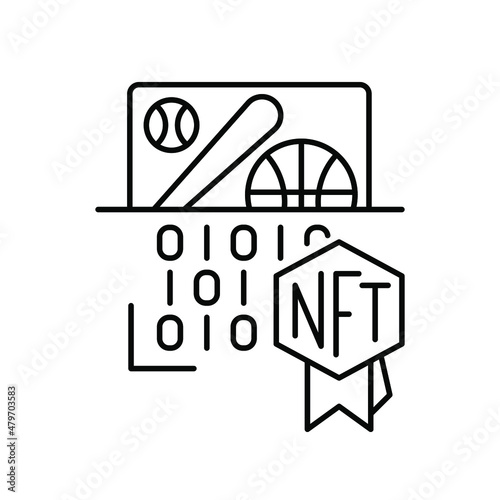 Sports cards. Line icon for web design