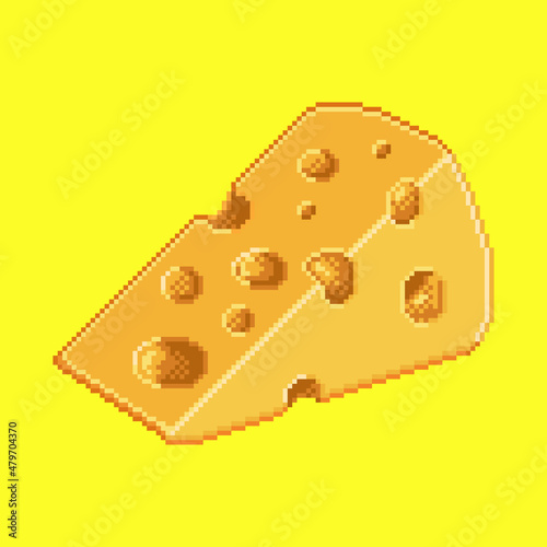 Cheese in pixel art style