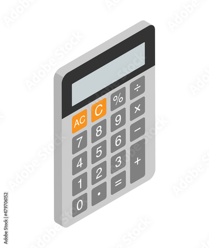 Calculator - isometric right view