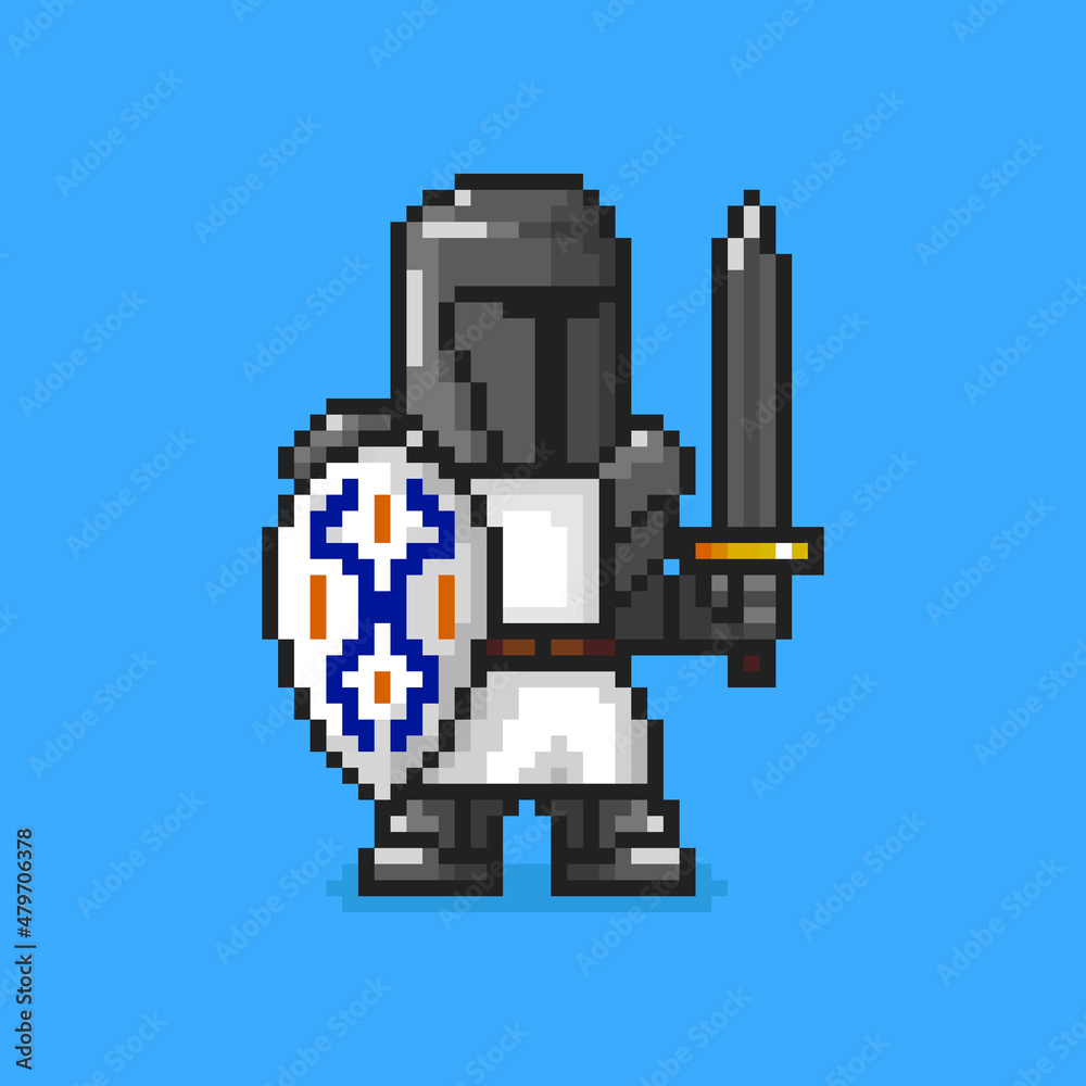 Knight in pixel art Knight in pixel art