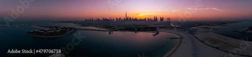 sunset over the sea Dubai sunrise  © Abdulla