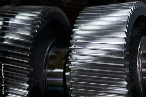 Metal cog wheels gears. machine parts. 금속 톱니바퀴, 기어, 기계 부품