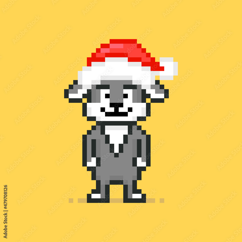 Obraz premium Rabbit character in pixel art style