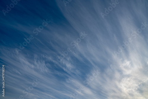 Blue sky with beautiful clouds, 하늘, 구름.
