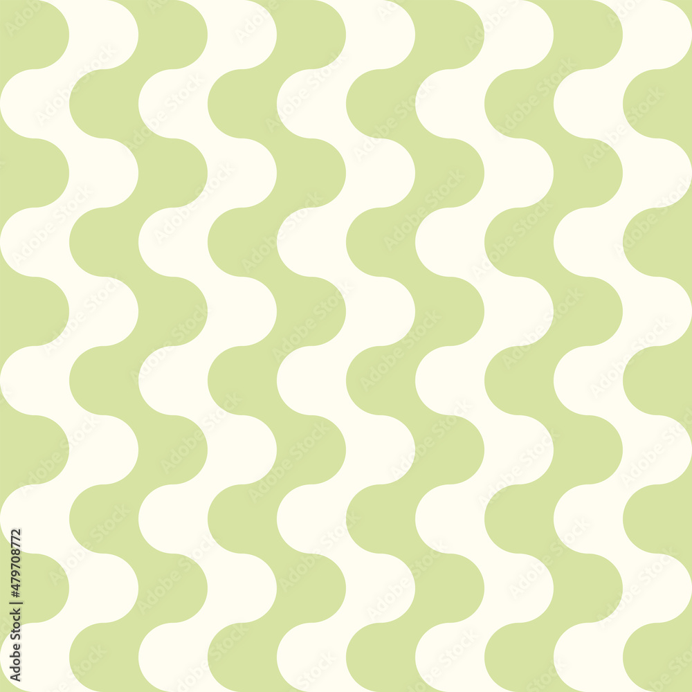 Seamless pattern with wavy stripes in retro style. Bright colored vector  background. Vintage print in hippie aesthetic, 60s, 70s groovy style  Stock-vektor | Adobe Stock
