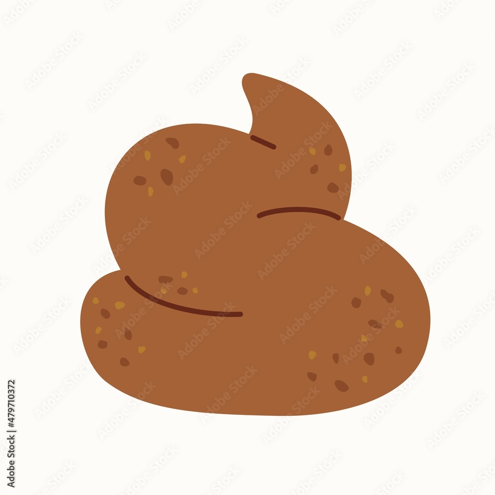 Funny cartoon heap shit. Cute brown dog poop isolated on white background. Vector illustration in modern, contemporary hand drawn doodle flat design with line art. Funny cartoon heap shit. Cute brown dog poop isolated on white background. Vector illustration in modern, contemporary hand drawn doodle flat design with line art.
