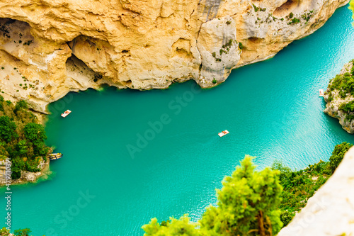 Photos Boats on water, Verdon Gorge in Provence France.