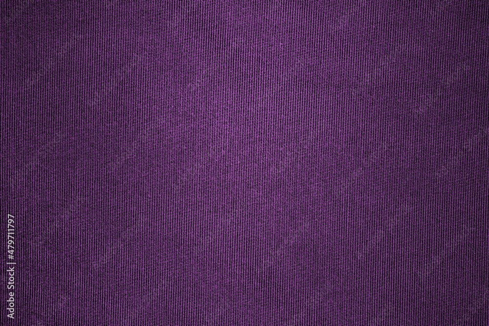 Fototapeta premium Dark purple woven fabric cloth with seamless rough grunge texture for background