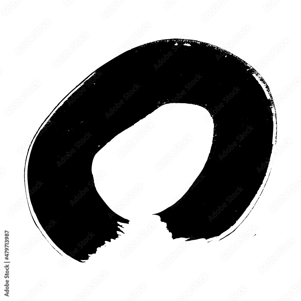 Black grunge brush strokes in circle form Black grunge brush strokes in circle form