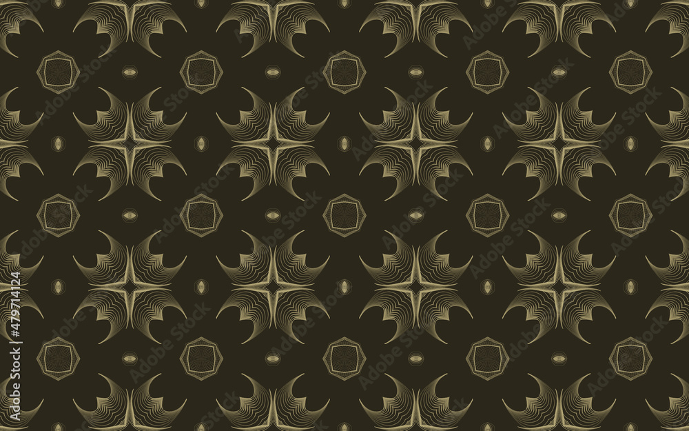 Fototapeta premium seamless damask pattern background