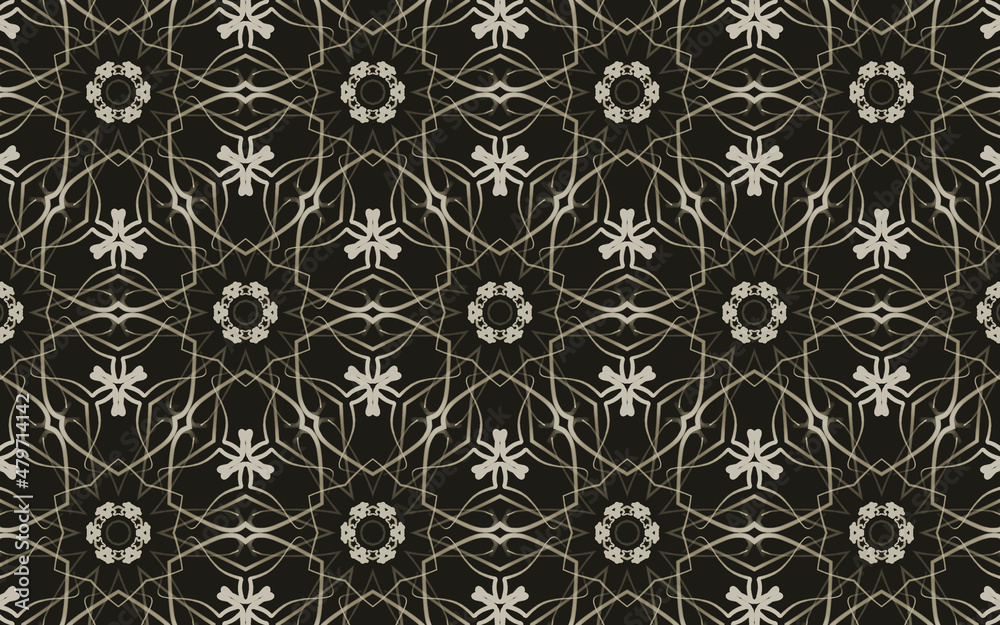 Fototapeta premium seamless damask pattern background