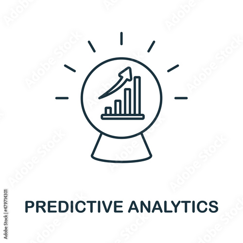 Predictive Analytics icon. Line element from customer relationship collection. Linear Predictive Analytics icon sign for web design, infographics and more.