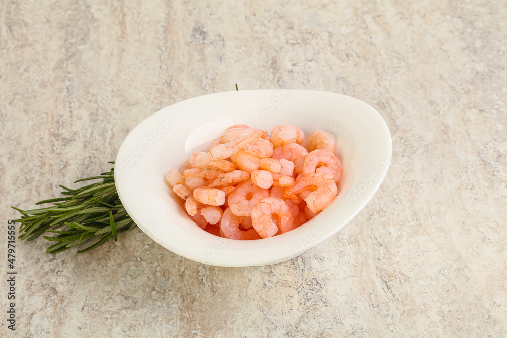 Tasty peeled prawn in the bowl Tasty peeled prawn in the bowl