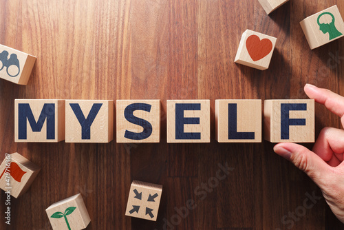 Foto The word MYSELF