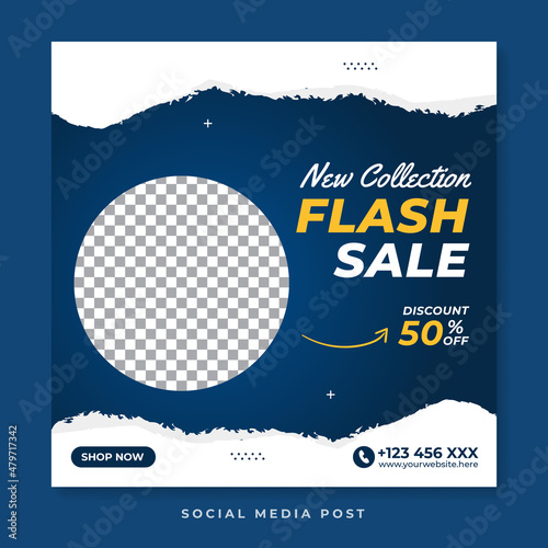Flash sale social media banner template