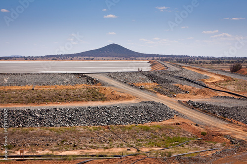 Gold ore slurry pit. Gold Mine in New South Wales,  Australia.  photo