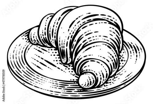 Croissant Pastry Bread Food...