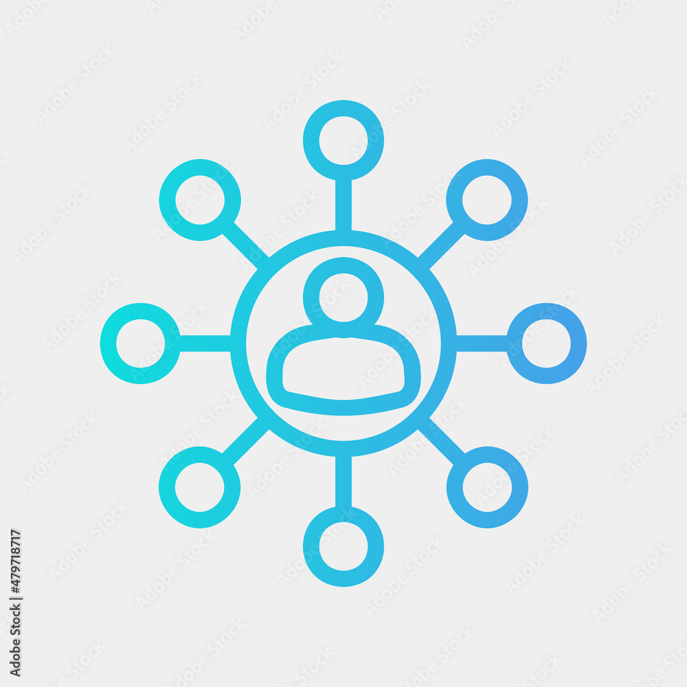 Social network icon in gradient style about social media, use for website mobile app presentation Social network icon in gradient style about social media, use for website mobile app presentation