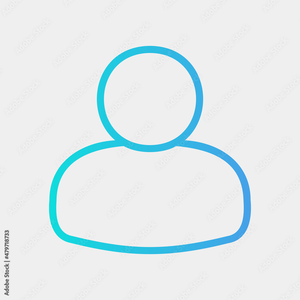 User icon in gradient style about social media, use for website mobile app presentation User icon in gradient style about social media, use for website mobile app presentation