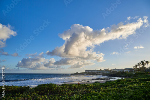 beach and clouds
