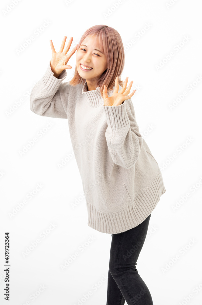 撮影を楽しむ女子学生 撮影を楽しむ女子学生