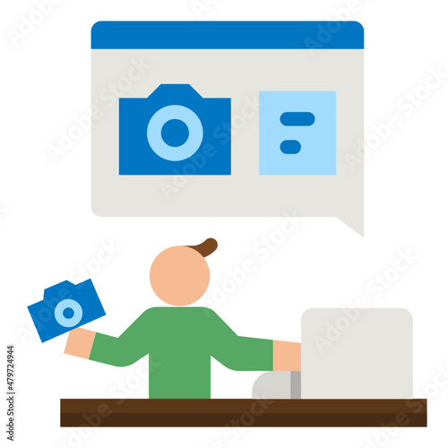 blogger flat icon