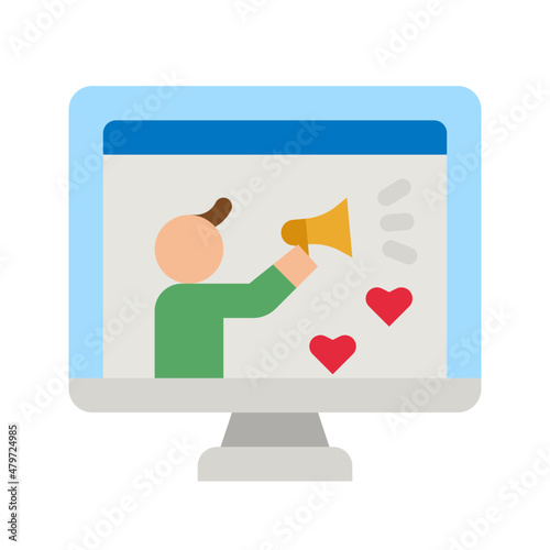 influencer flat icon