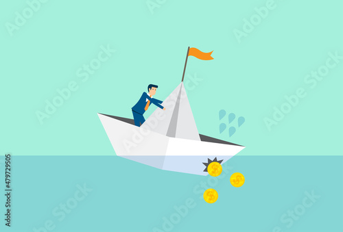 Leaders facing business crises, banks drowning due to accidents, financial crises and their consequences