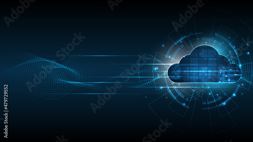 Cloud computing storage technology background digital data services innovation concept