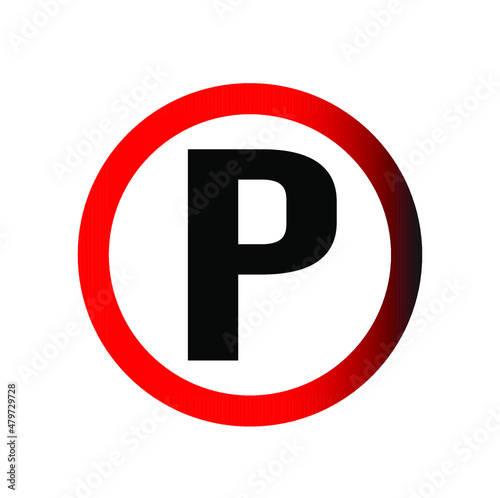 Park icon sign  road symbol. Public parking icon street place. 
