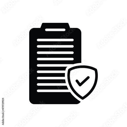 Black solid icon for policies